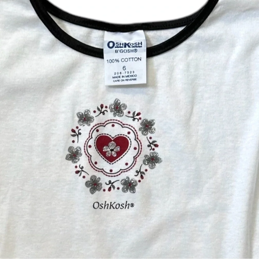 Vintage 90s/Y2K NEW OshKosh B'gosh Girl’s Graphic Long Sleeve Shirt